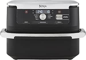 NINJA Foodi FlexDrawer Air Fryer 2 Compartments with Removable Divider, Large Capacity 10.4L, Air Fryer 7-in-1, Max 240°C, Removable Non-Stick, Dishwasher Safe, Black - Image 1