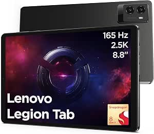 Lenovo Legion Tab - 8.8 Inch 2.5K 165Hz Touchscreen Tablet (Qualcomm Snapdragon 8 Gen 3, 8Cores, 12GB RAM, 256GB UFS 4.0, Android 14, Wifi7 + Bluetooth) Folio Case + Screen Protector – Black - Image 1