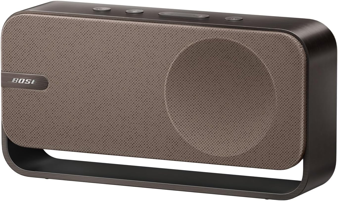 Bose Soundlink Home Enceinte, Premium, Enceinte d’étagère Portable, sans Fil et Bluetooth, Jusqu’à 9 Heures d’autonomie, Bois Chaleureux - Image 1