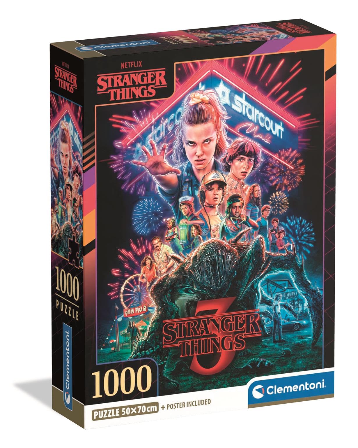 Clementoni - Puzzle for Adults 1000 Pieces, Stranger Things - Compact Box, Made in Italy, 39979 - Image 1