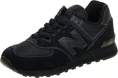 New Balance Men's NB 574 Sneakers, Black Triple Black Eve, 44.5 EU - Image 1