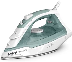 Tefal Virtuo 30 FV2C42E0 Steam iron 2000 W 27 g/min Steam flow 120 g/min Heat up time 30 seconds Vertical steam Drip stop Precision ironing tip Eucalyptus - Image 1