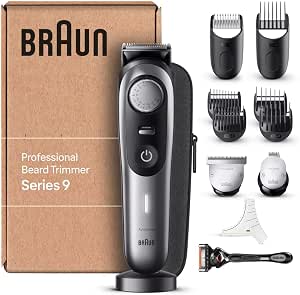 Braun BT9440 Series 9 Electric Beard Trimmer for Men with Braun Sharpest Blade and Precision Clog, 40 Length Adjustments, Waterproof, Travel Case, Rechargeable - Image 1