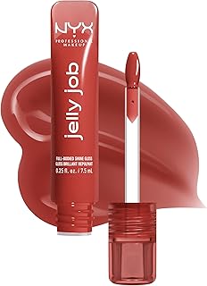 NYX Professional Makeup Jelly Job - Gloss haute brillance - Effet lissant - Sensation de confort - Lèvres visiblement hydratées - Parfum Cerise - Teinte : Jelly Filled 06 - Image 1