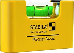 Stabila 17773/7 Type Pocket Basic Spirit Level 7 cm Yellow/Black - Image 1