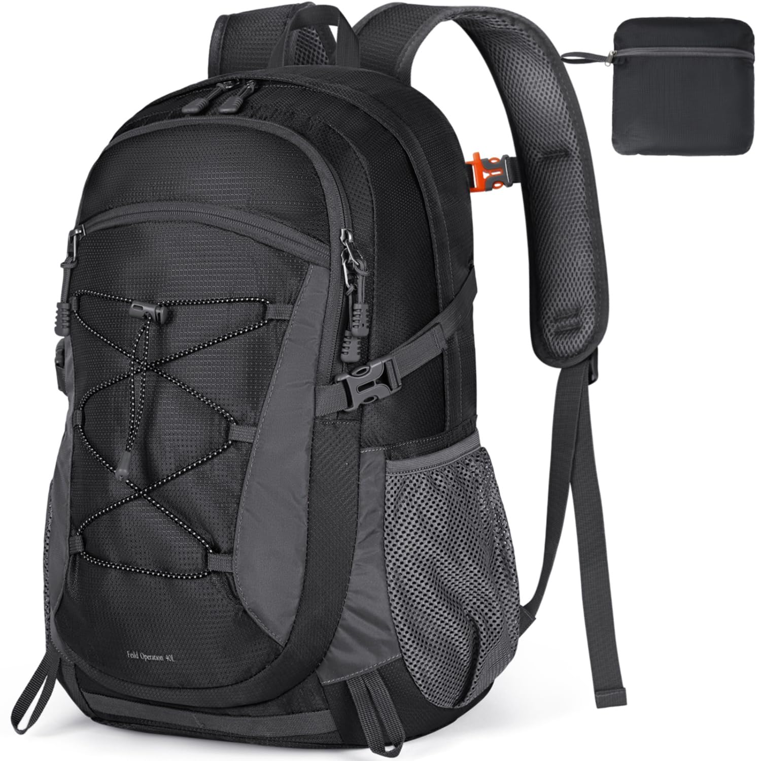 RAINSMORE Hiking Backpack 40L Ultralight Foldable Travel Backpack Men Women Waterproof Trekking Backpack Large Capacity for Mountaineering Climbing Sport Camping - Image 1