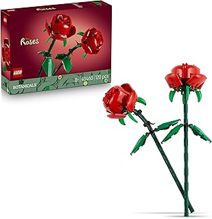 LEGO Botanicals Les Roses - Jeu de Construction de Fleurs Artificielles - Décoration Florale pour la Maison ou Le Bureau - Jouet sur la Nature - Cadeau d'anniversaire pour Fille dès 8ans ou Ado 40460 - Image 1