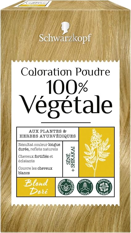Schwarzkopf Schwarzkopf - 100 Percent Vegetable Powder - Vegan - Golden Blonde, Golden Blonde, Pack of 1 - Image 1