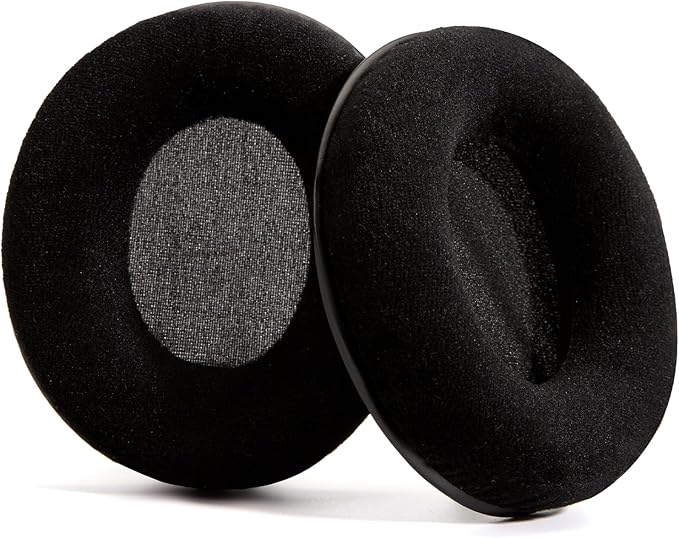 Kingston HyperX Cloud II/Cloud 2 / Cloud 1 Professional PU Leather Replacement Earpads - Uses High Quality Memory Foam (Black) - Image 1