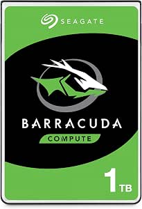 Seagate BarraCuda 1TB Internal HDD Hard Drive 2.5 Inch SATA 6Gb/s 5400RPM 128MB Cache for PC and Laptop Easy Open Rescue Services (ST1000LM048) - Image 1