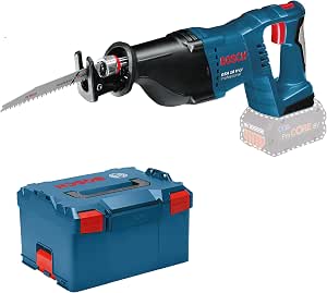 Bosch Professional 18V System cordless sabre saw GSA 18 V-LI (with two reciprocating saw blades (wood/metal), without battery or charger, in L-BOXX 238)          [Energy Class A+] - Image 1