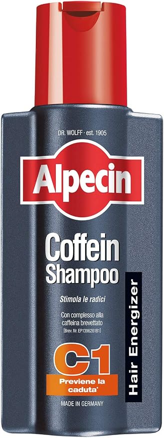 Alpecin DR.WOLFF ITALIA ENERGIZER SH CAFFEINA Shampoo Red and White Men Unisex 0.25 Litres - Image 1