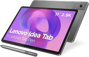 Lenovo Idea Tab Touchscreen Tablet 11 Inch Integrated AI 2.5K, 90Hz (MediaTek Dimensity 6300, 8 Cores, 8 GB RAM, UFS 2.2 128GB, Android 15, Wifi5 + Bluetooth) Lenovo Tab Pen – Grey - Image 1