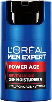 L'Oreal Paris NEW L'Oréal Men Expert Power Age Hyaluronic Acid Moisturizer, Moisturizer & Conditioner for Men, Designed for Aging, Dry & Dull Skin 50ml - Image 1