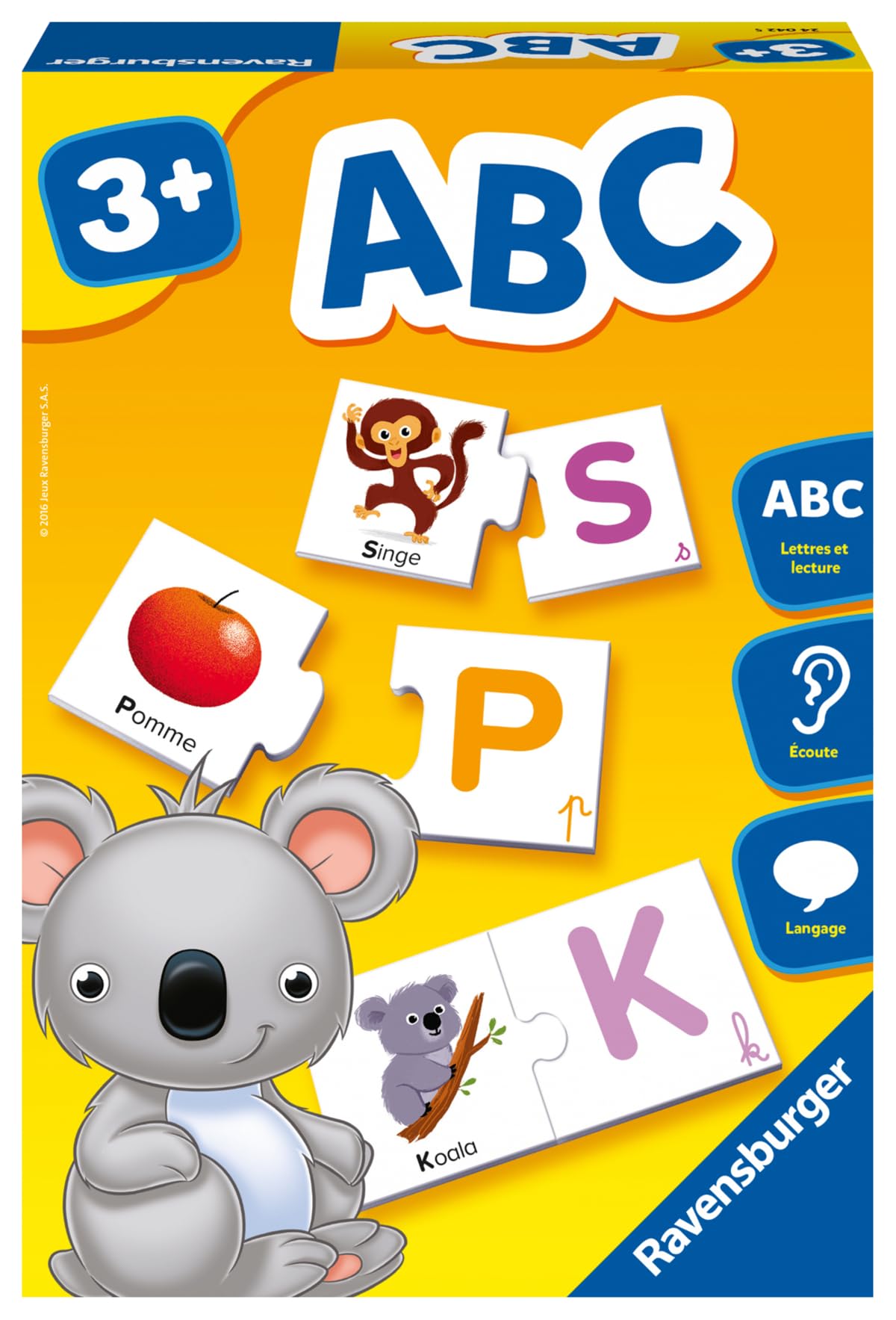 Ravensburger - Educational Game - ABC - Discovery of Letters - Learning the Alphabet - Development Of Small And Upper Case Writing - From 3 Years - 24042 - Image 1