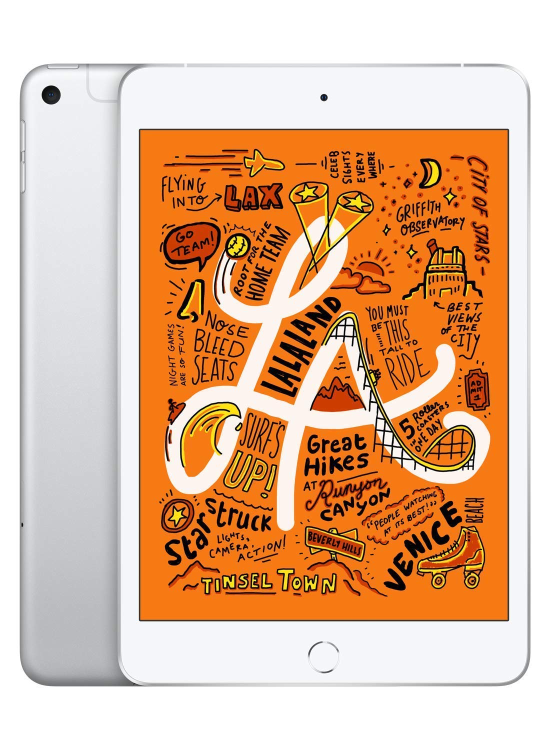 2019 Apple iPad Mini (7.9-inch, Wi-Fi + Cellular, 64GB) Silver (Refurbished) - Image 1