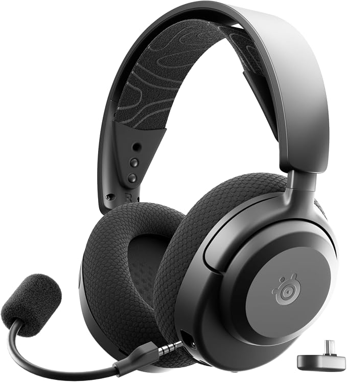 SteelSeries Arctis Nova 3P Wireless Headphones - Mobile Companion App - 40h Battery - Neodymium Magnetic Speakers - 2.4GHz/Bluetooth - Detachable Mic - PS5, PS4, PC, Switch, Mobile - Black - Image 1