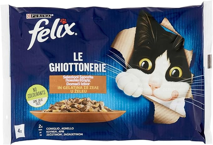 Purina Felix Cat Bags with Rabbit and Lamb, 4 x 85g Bags - Image 1