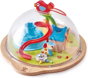Hape Globe Adventure of the Sunny Valley, 3D Magnetic Maze Toy, Kids Toy with Transparent Dome, Characters and Accessories - Image 1