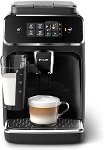 Philips Espresso grinder Series 2200-3 Beverages, Touchscreen, LatteGo jug, Ceramic grinder, Black bean coffee machine (EP2231/40) - Image 1