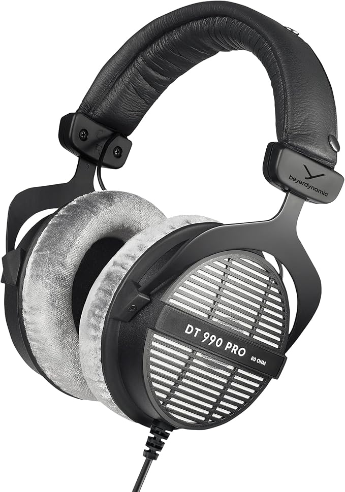 beyerdynamic DT 990 Pro Studio Over-Ear Headphones Single-sided Wired for Mixing, Mastering and Editing with 80 Ohm. Handmade in Germany. - Image 1