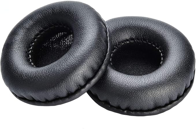 Yizhet 1 Pair 50mm Replacement Ear Pads - Audio Foam Cushions for Sony, Philips, ATH, and More Headphones (Black, Diameter: 50mm) - Image 1