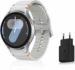 Samsung Galaxy Watch7, Health Tracker, Sports Tracker, 44mm, Bluetooth, Silver, Galaxy AI, Mains Charger Included (FR Version) [Amazon Exclusive] - Image 1