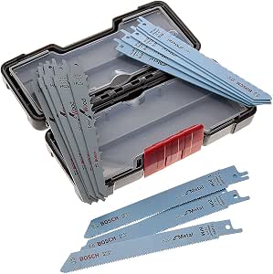 Bosch Accessories 15 Piece Reciprocating Saw Blade Set Wood and Metal (for Wood and Metal, Toughbox, Accessories Sabre Saw) White - Image 1