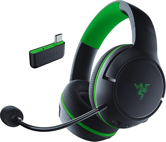 Razer Kaira HyperSpeed Cross-Platform Wireless Gaming Headset for Xbox (HyperSpeed Wireless, 50mm Triforce Diaphragm, HyperClear Microphone, FlowKnit Memory Foam Pads) Black - Image 1