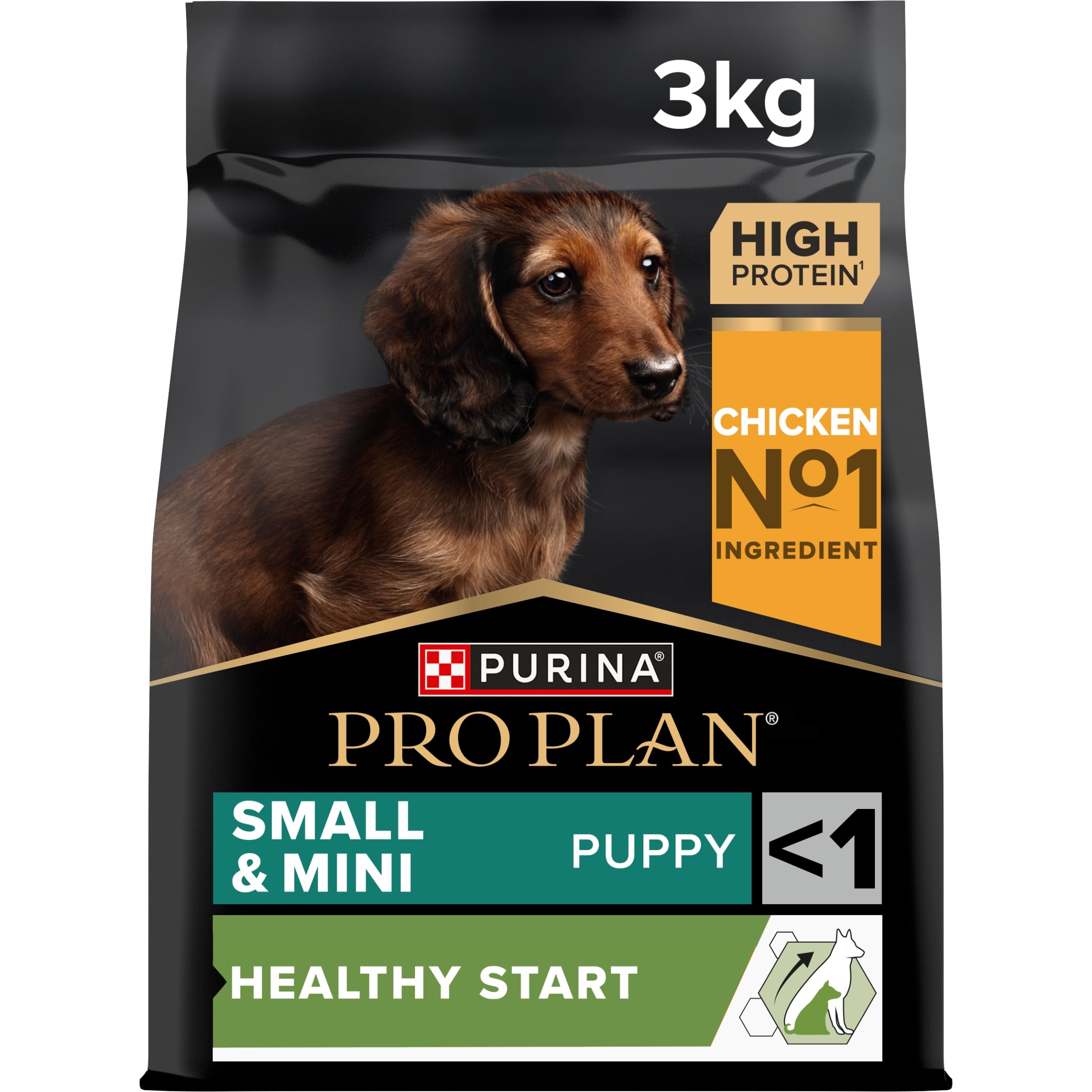 PURINA PRO PLAN | Healthy Start | Small and Mini Puppy Food | Strengthens Puppy's Natural Defences | Rich in Chicken | Bag | Pack of 1 x 3 kg - Image 1