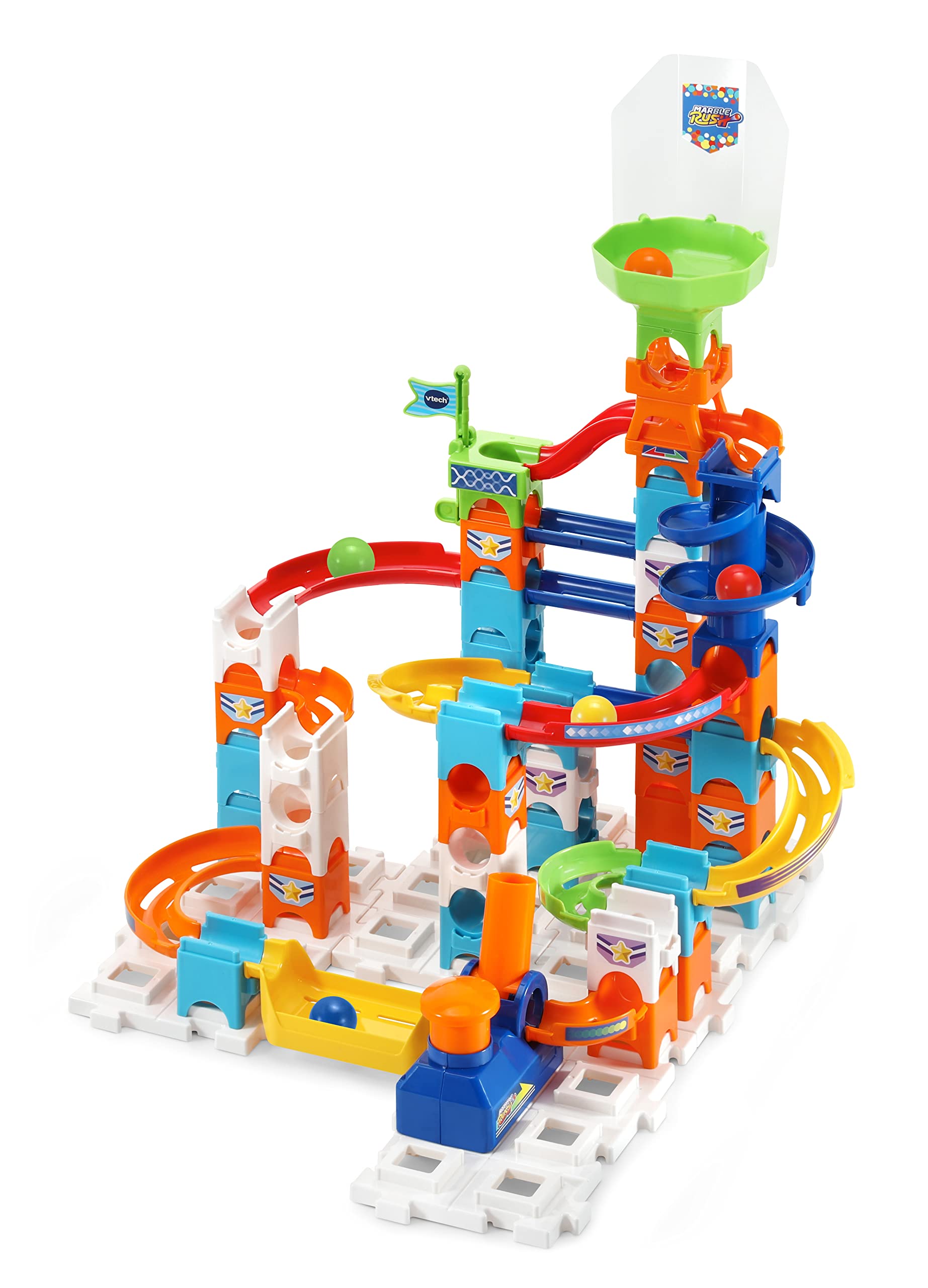 VTech - Marble Rush, Adventure Ball Circuit Set S100, Construction Set, 62 Pieces, 5 Balls, Gift for Children from 4 Years - Image 1