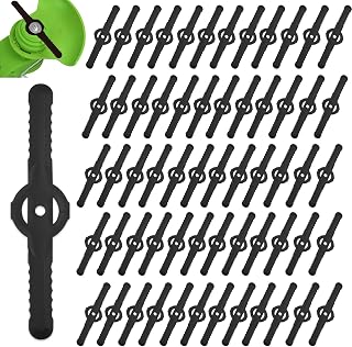 Gardena Lot de 60 lames de rechange en plastique de 14 cm pour débroussailleuse, compatible avec différentes tondeuses à gazon (diamètre du trou de 5 mm) - Image 1