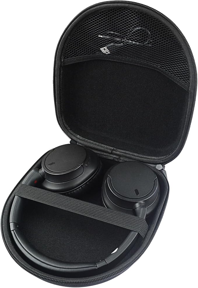 Hard Case Cover Compatible with Sony WH-CH720N WH-CH520 WH-XB910N WH-CH710N WH-CH510 WH-H900N WH-CH700N WH-H910N Wireless Bluetooth Headphones (Black) - Image 1