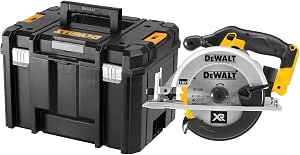 DEWALT - 18V cordless circular saw with TSTAK box - 3700 rpm - 24 teeth carbide blade 165 mm - blade tilt 50° - Max cutting depth at 90° of 55mm - DCS391NT- XJ          [Energy Class A+] - Image 1