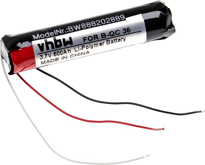 vhbw Battery Compatible with Bose QuietComfort 35 II, 35, 45 Audio Headphones, Wireless Headphones (600mAh, 3.7V, Li-Polymer) - Image 1