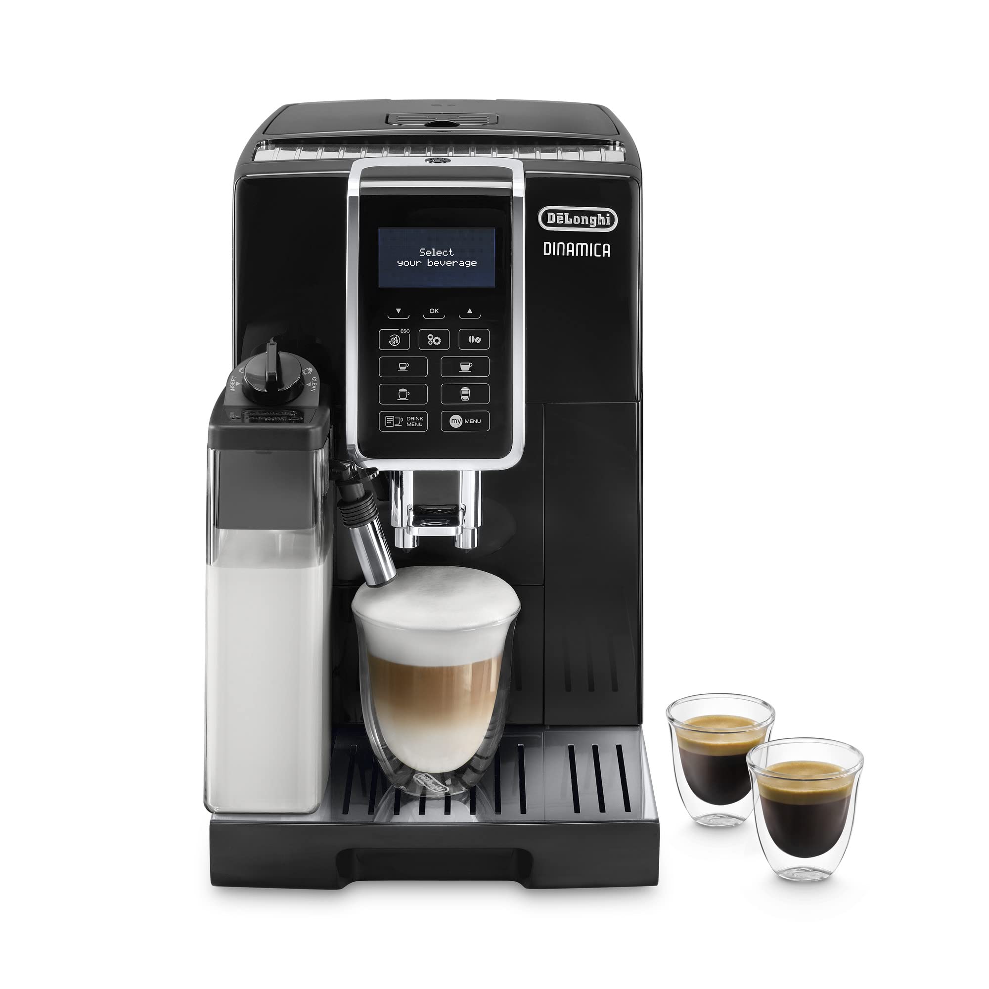 De'Longhi Dinamica ECAM350.55.B Cappuccino and Espresso Coffee Machine, 1.8L, Black - Image 1