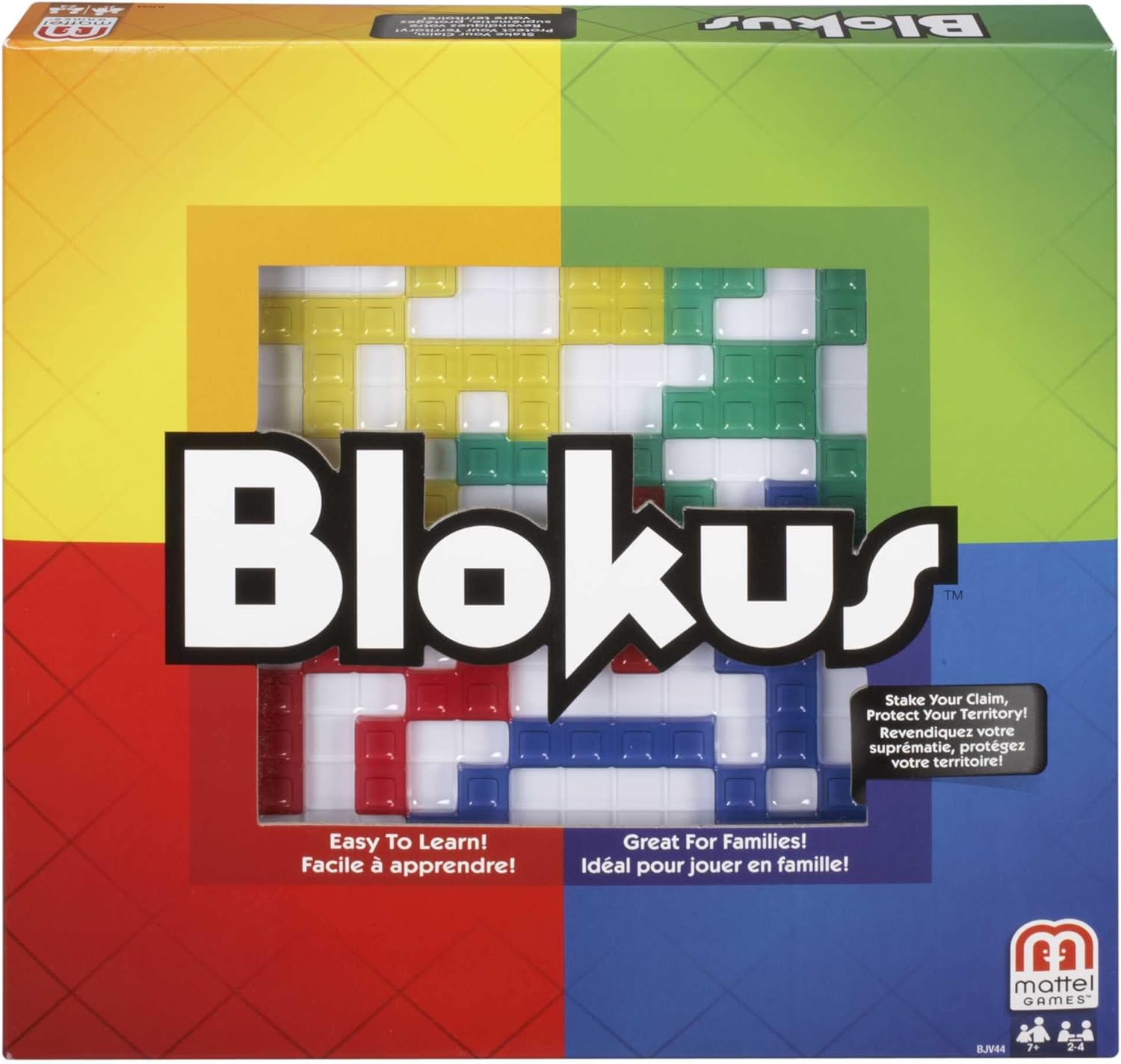 Mattel Games Blokus, Jeu de Société Familiale, Jeu de Stratégie pour Toute La Famille, Jeu De Plateau, Moins d'une Minute pour Apprendre Les Règles, BJV44 - Image 1