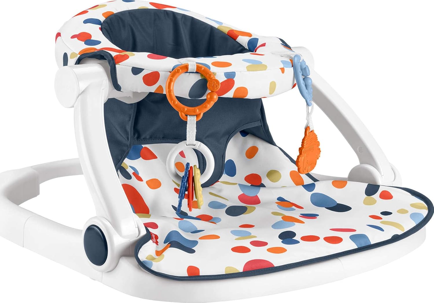 Fisher-Price Portable Baby Chair, Floor Seat with Teether and Snap BPA Free Baby Chair, Newborn Development Toy - Image 1