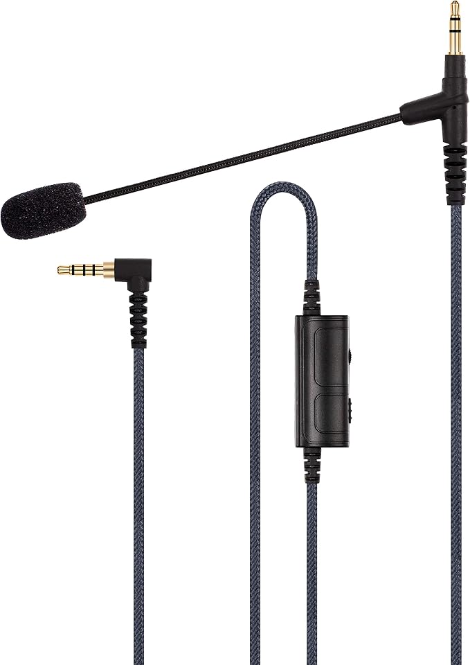 Boom Gaming Microphone Cable Compatible with PS4, Xbox One, PC and Cell Phone, Compatible with Sony MDRXB950BT, MDRXB650BT, MDR1000X, MDR100ABN, WH1000XM2, MDR-1A - Image 1