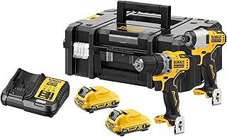 DEWALT Pack Perceuse + Visseuse à Chocs 18V 2AH TSTAK DCK2061D2T-QW - Image 1