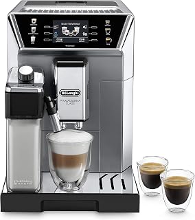 De'Longhi PrimaDonna Class ECAM550.85.MS, Machine Café Grain, Expresso, Cappuccino, 2L, 1450W, Noir et Argent - Image 1