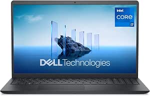 Dell 15 Laptop DC15250 – 15.6" FHD 120Hz, Intel Core i7-1355U, Intel UHD Graphics, 16GB RAM, 512GB SSD, HD Webcam, Windows 11 Home, AZERTY Keyboard, Carbon Black - Image 1