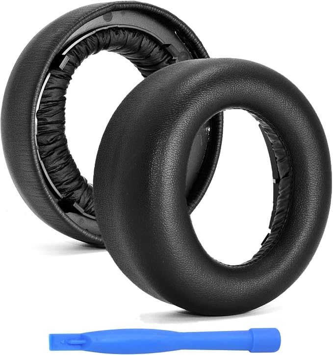 MMOBIEL Ear Pads Replacement for Sony PlayStation 3D Pulse Wireless Headphone – Protein PU Ear Pad Cushions - Earpads Replacement for Sony PlayStation 3D Pulse Wireless Headset – Black - Image 1
