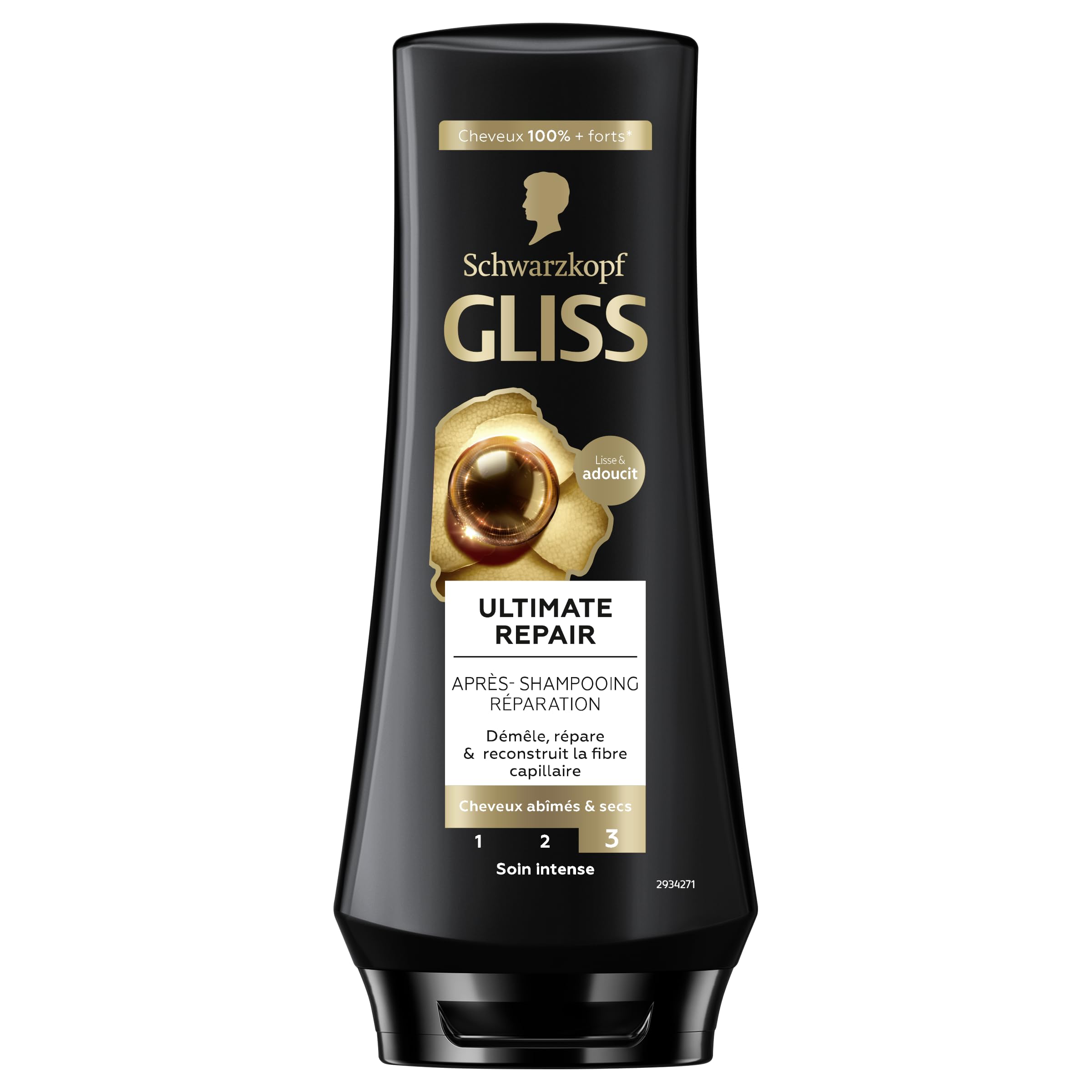 Schwarzkopf Gliss Ultimate Repair Conditioner for Dry and Damaged Hair - Repairs and Strengthens - 95% Natural Ingredients - 200 ml Bottle - Image 1