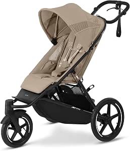 CYBEX AVI SPIN Stroller, From Birth to Approximately 4 Years, Max. 111 cm and 22 kg, City Pushchair, Off-Road and Jogger, Almond Beige - Image 1