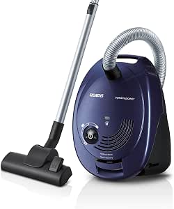 Siemens VS06B1110 Synchropower Vacuum Cleaner with Bag (700 W, Energy Efficiency Class B, Powerful Motor, PowerSecure System), Moonlight Blue          [Energy Class B] - Image 1