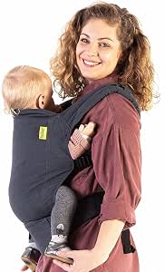 Boba 4GS baby carrier backpack, ergonomic and adaptable with adjustable fabric up to 20 kg, 100% cotton (Organic Midnight) - Image 1