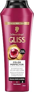 Gliss - Color Perfector Shampoo - Protects Colour Intensity - Coloured/highlighted hair - 89% natural ingredients - 250 ml bottle - Image 1