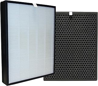 Kit de rechange avec filtre à charbon actif et filtre HEPA, avec filtres FY3432/10 et FY3433/10, compatible avec le purificateur d'air Philips AC3256/60 - Image 1