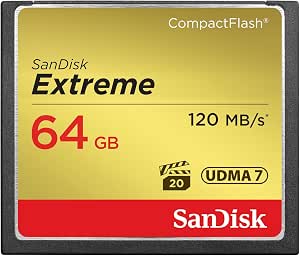 SanDisk Extreme 64GB UDMA7 CompactFlash Card - Black/Gold - Image 1